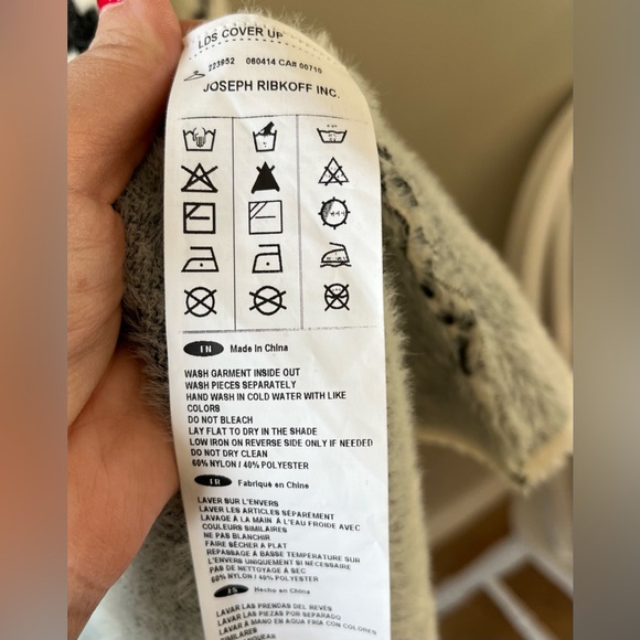 Joseph Ribkoff Black/White Patterned Long Coat-Faux Fur Look & Feel-M-Classic - Picture 10 of 10